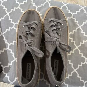 Steve Madden Gray Canvas Sneakers